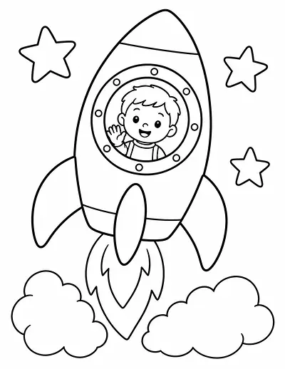 Outer Space coloring page pack