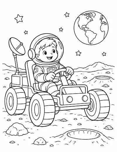 Moon Buggy coloring page