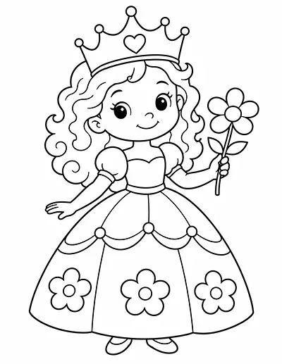 Princesses & Castles coloring page pack