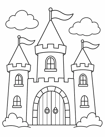 Storybook Castle coloring page