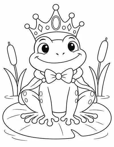 Very Fancy Frog coloring page