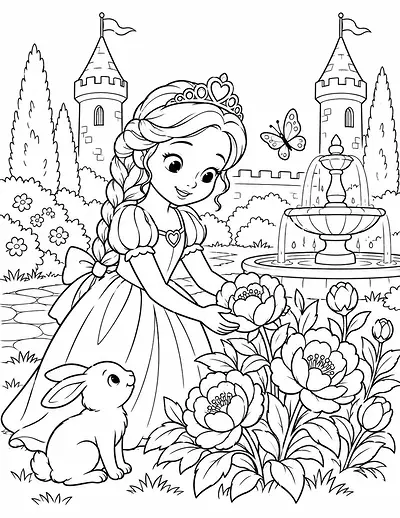 Castle Garden coloring page