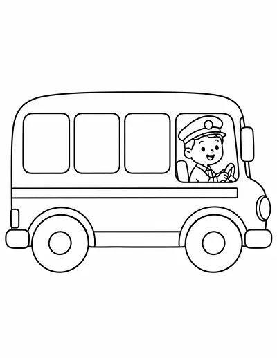 Beep Beep Bus coloring page